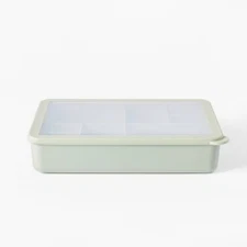 Figmint 8-Compartment Bento Box, Large Plastic Sage Green