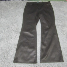 Old Navy Pants Womens 14 Black Higher High Rise Flare Faux Leather