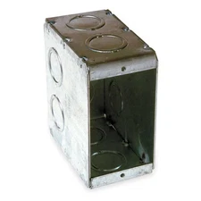 Raco 695 Electrical Box, 22.5 Cu In, Masonry Box Type, 1 Gang, Galvanized Zinc,