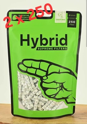 2x250 Hybird Supreme Aktivkohlfilter 6,4mm + 3 GRATIS Champ High Joint-Holder