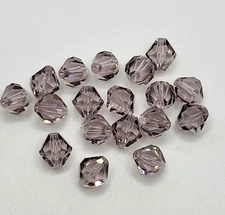 12pc Swarovski Crystal Light Amethyst 8mm Round Bicone 5304 Beads; Vintage