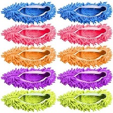 Mop Slippers Shoes 5 Pairs 10 Pieces - Microfiber Cleaning House Mop Slippers