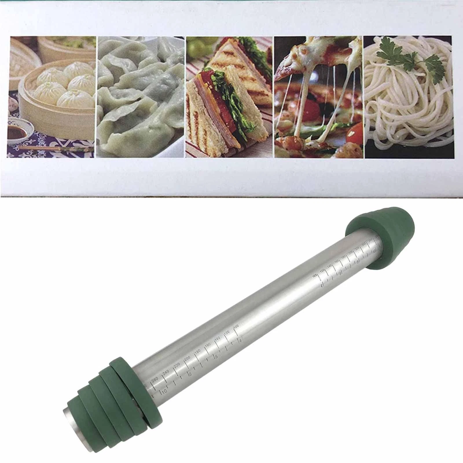 Stainless Steel Rolling Pin Home Baking Rolling Pin for Ravioli Pies Cookies