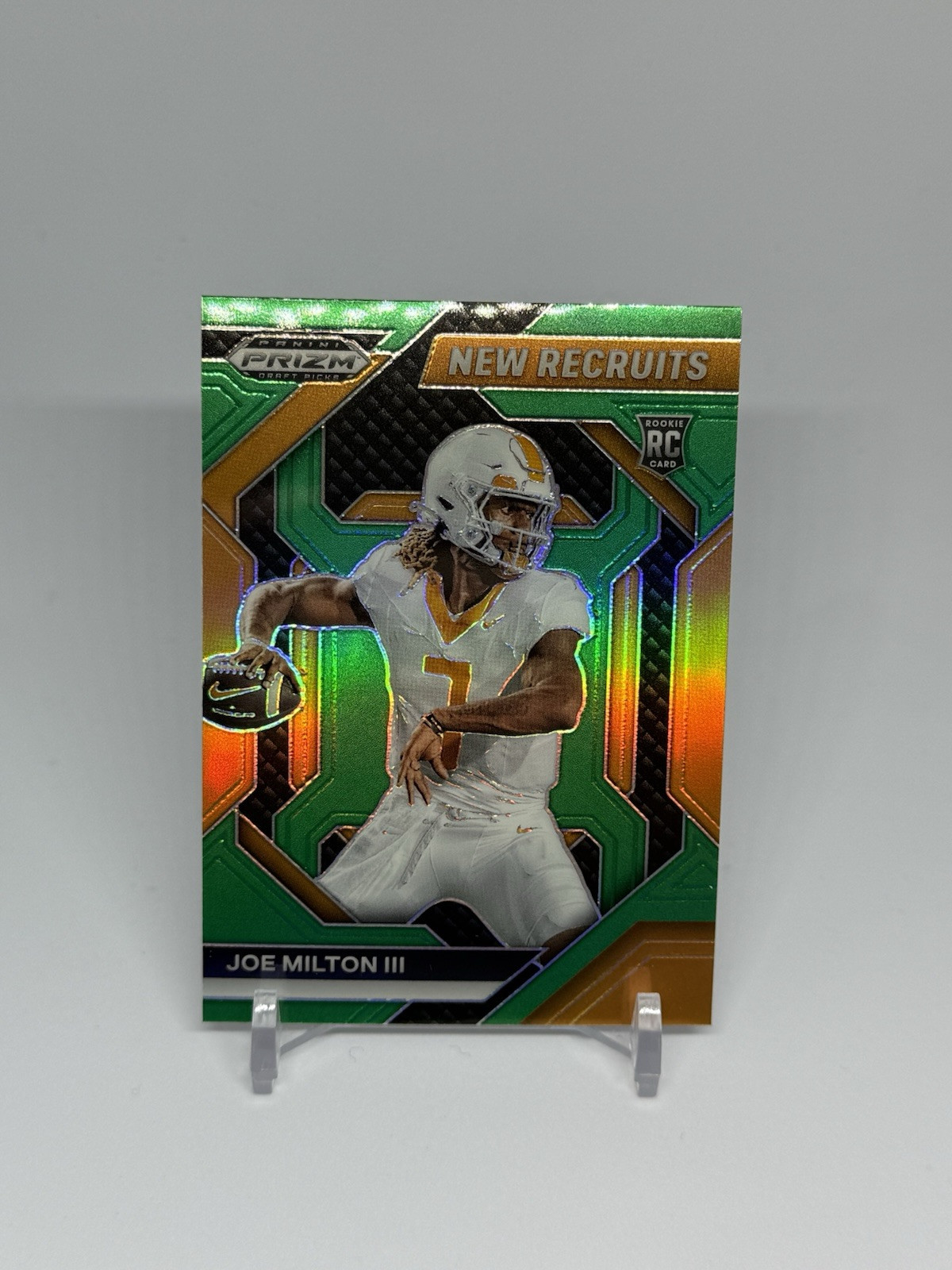 2024 Panini Prizm Draft Picks New Recruits Green Prizm #NR-JMN Joe Milton III