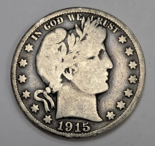 1915 Barber Half Dollar US Coin