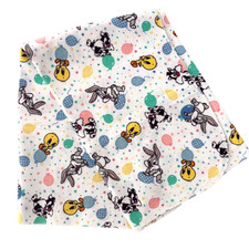 Vintage Baby Looney Tunes Blanket Balloons Bugs Bunny Tweety Sylvester Cotton