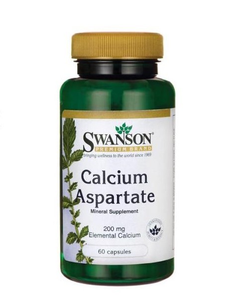 Swanson Calcium Aspartate Elemental Calcium 200mg 60 Capsules