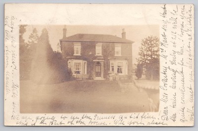 RPPC Großes Haus, Posted Oldham 1900s KEVII Stamp, 17 Newport St, Genealogy