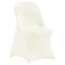 VEVOR 50 Fundas para Sillas Plegables de Spandex Elástico Blanco Cenas de Bodas