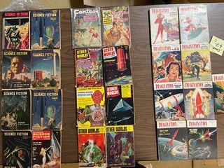 Lot of 25 Astounding Science Fiction Other Worlds Imagination pulp magazines