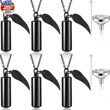 Urn Necklace for Ashes Cremation Jewelry for Ashes, 6 Pieces Stainless Steel ...