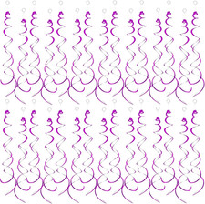 30 Pieces Hanging Swirl Party Decorations Foil Decorations Ceiling Swirl Spiral