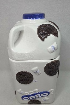 Rare Vintage Nabisco Oreo Cookie Milk Jug Cookie Jar Canister by Houston Harvest