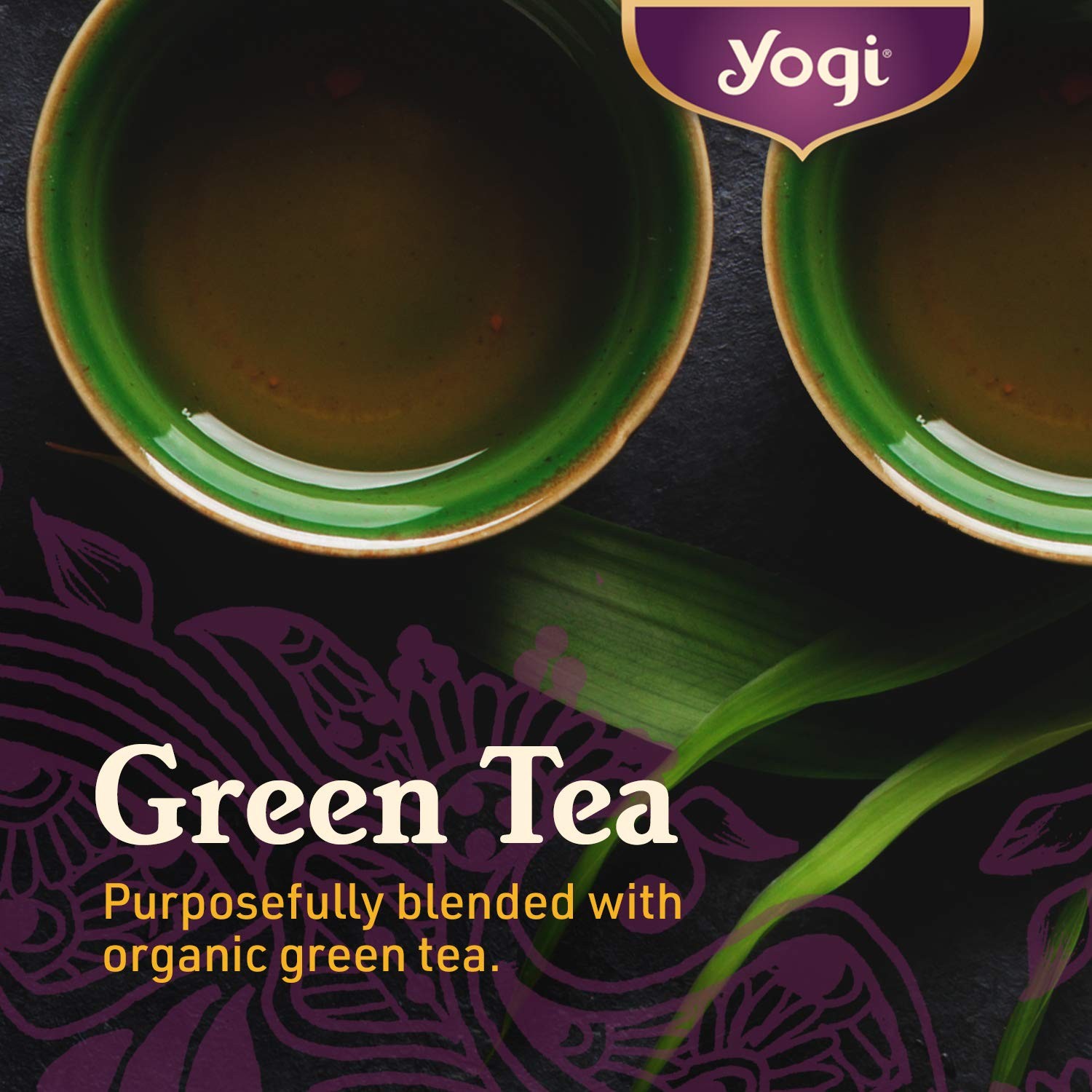 Yogi Organic Green Tea Bags 16 Count Pure Antioxidant Wellness Tea
