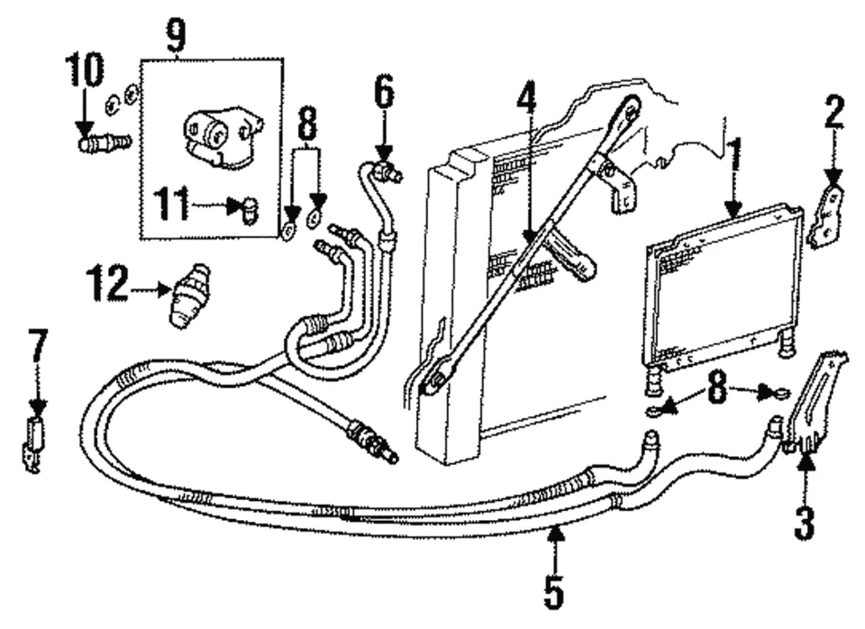 Kit de manguera de salida de enfriador de aceite de motor GM genuino con tuerca y sello 19260504 Foto 2 de 2