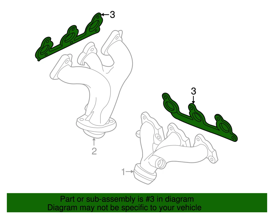 Junta de colector de escape original XR3Z-9448-AA Foto 2 de 3