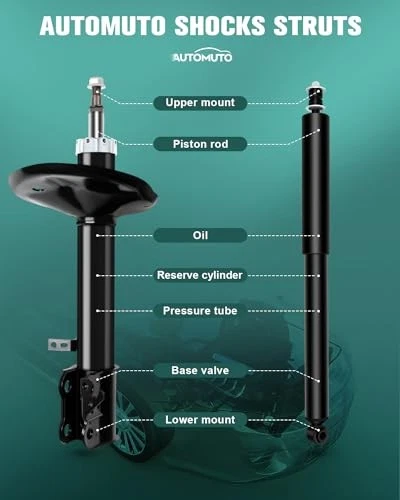  Amortiguadores 4 piezas puntales compatibles con 1996-2000 para Toyota RAV4 con  Foto 3 de 4