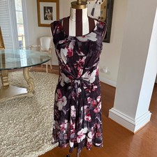 Simply Vera Wang Floral High Low Tie Front Dress Size XS Multicolor Boho