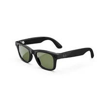 Ray-Ban Meta Wayfarer Smart Sunglasses  Shiny Black Frames with G-15 Green Lens 