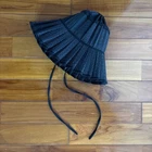 LORNA MURRAY Foldable Black Straw Hat Women's Size S/21.5" Excellent Condition