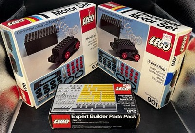 Lot Of 3 New & Used Vintage Lego Sets Universal Motor 901 X2 & Parts Pack 8710