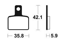 35818 - organic brake pads MA395 compatible with BETA EVO 250 2T 250 2009