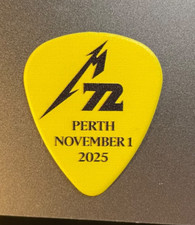 Metallica Official M72 Perth Nov 1st show guitar pick rare matte finish