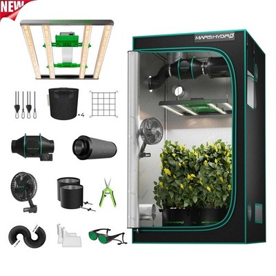 MARS HYDRO 100x100x180 Growbox Komplettset LED 300w,Inline Fan Kits für Homebox