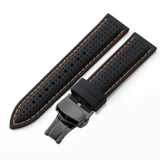 Quality Waterproof Silicone Watch Strap Porous Breathable Rubber Band 20 22 24mm