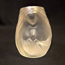 Fenton Madonna Prayer Candle Light Vase Satin Crystal 1978-1980+ Velvet Glass