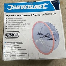 Silverline Adjustable Hole Cutter With Cowling 40mm to 200mm Diameter