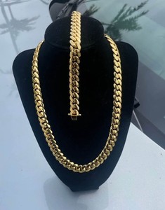 Authentic Miami Premium Water Resistant Cuban Link Gold Plated Chain 5x Plated 18k & 14k