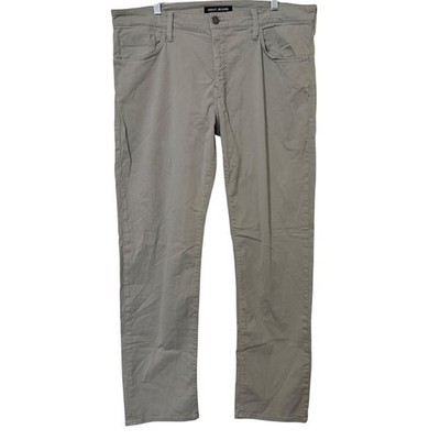 Mavi Zach Straight Leg Light Gray Stretch Chino Pants Mens 38 x 32