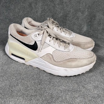 Nike Air Max System White Suede Mesh Athletic Sneakers Shoes Mens 11.5
