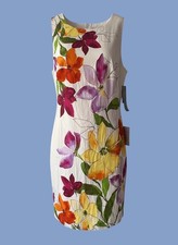 London Times "Miranda" Sleeveless Shift Sundress Floral Size 14 NWT