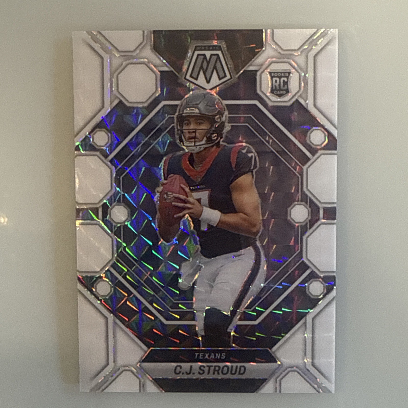 2023 Mosaic Jersey # 7 /25 🔥White #292 CJ STROUD Rookie RC Vertical Texans