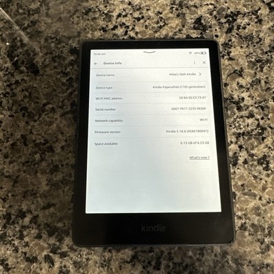 Amazon Kindle Paperwhite 11th Gen 8GB, Wi-Fi, 6.8'' - Black