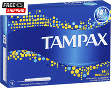 Tampax Regular Tampons with Applicator 12 Count