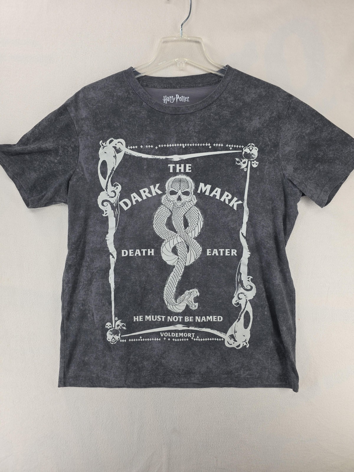 Harry Potter Shirt Mens Large Gray Dark Mark Voldemort Death Eater Graphic Tee