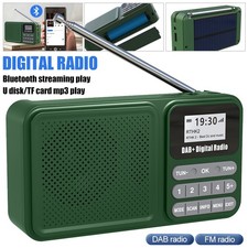 Cordless Portable Rechargable DAB/DAB+ FM Radio Bluetooth Radio - Green