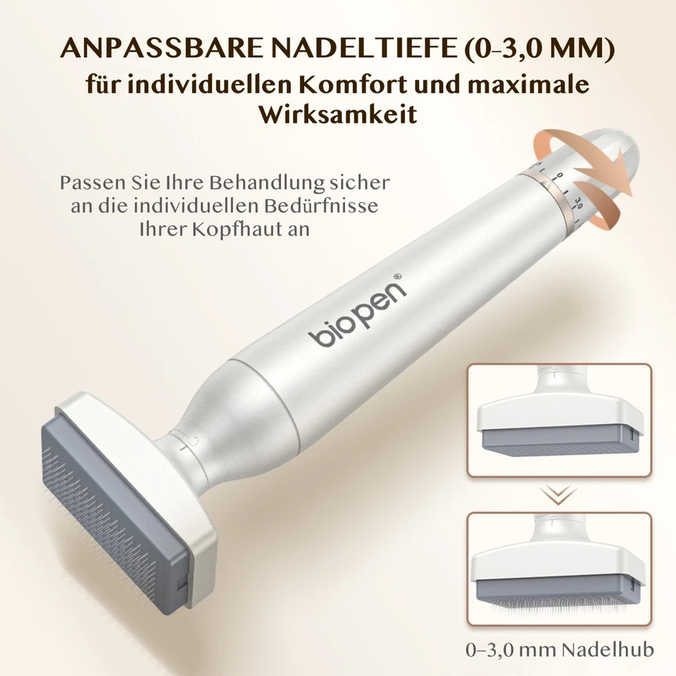 Derma Stamp Mesoroller Microneedling Dermapen 2 Aufsätze Edelstal Nadeln 0-3mm - Bild 4 von 4