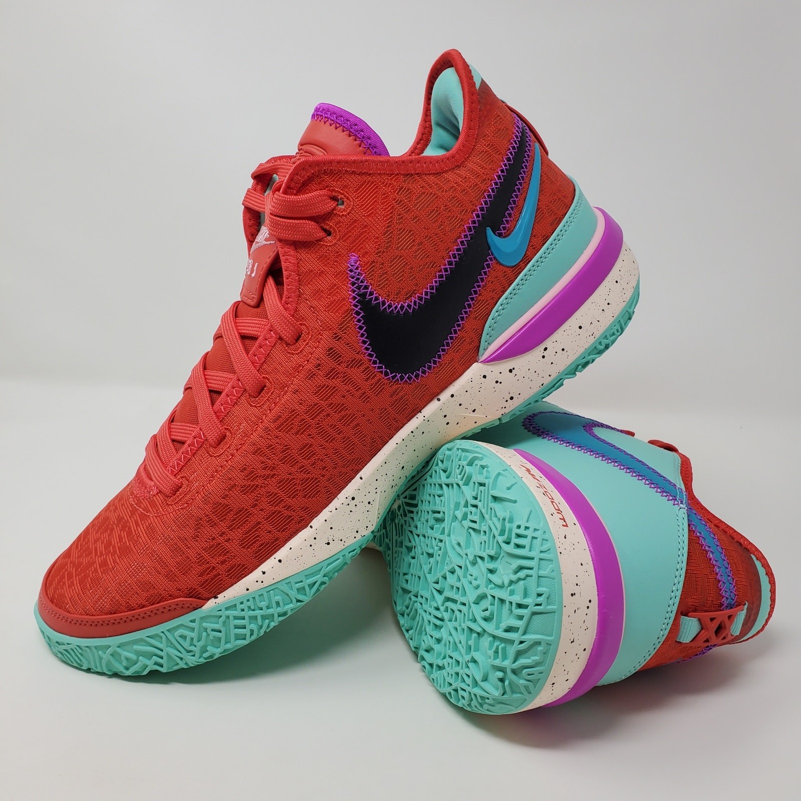 Nike Zoom LeBron NXXT Gen Track Red Teal Nebula DR8784-600 nby Men's Size 10
