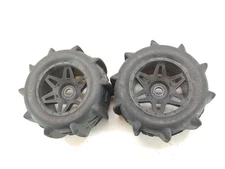 2x PowerHobby PHT2381 3.8" Belted PADDLE Tirees on 17mm Hex Wheels 3.5x6.8 Used