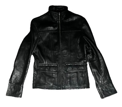 Women s Sz M Wilson Leather Pelle Studio Thinsulate Ultra Black Leather Jacket.