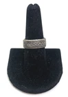 Vintage 925 Sterling Silver Detailed Wide Bang Ring, 5.2g