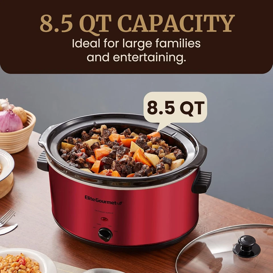 MST-900RXT# Electric Ceramic XL Jumbo Slow Cooker, Adjustable Temp, Entrees, Sau - Image 3 of 4