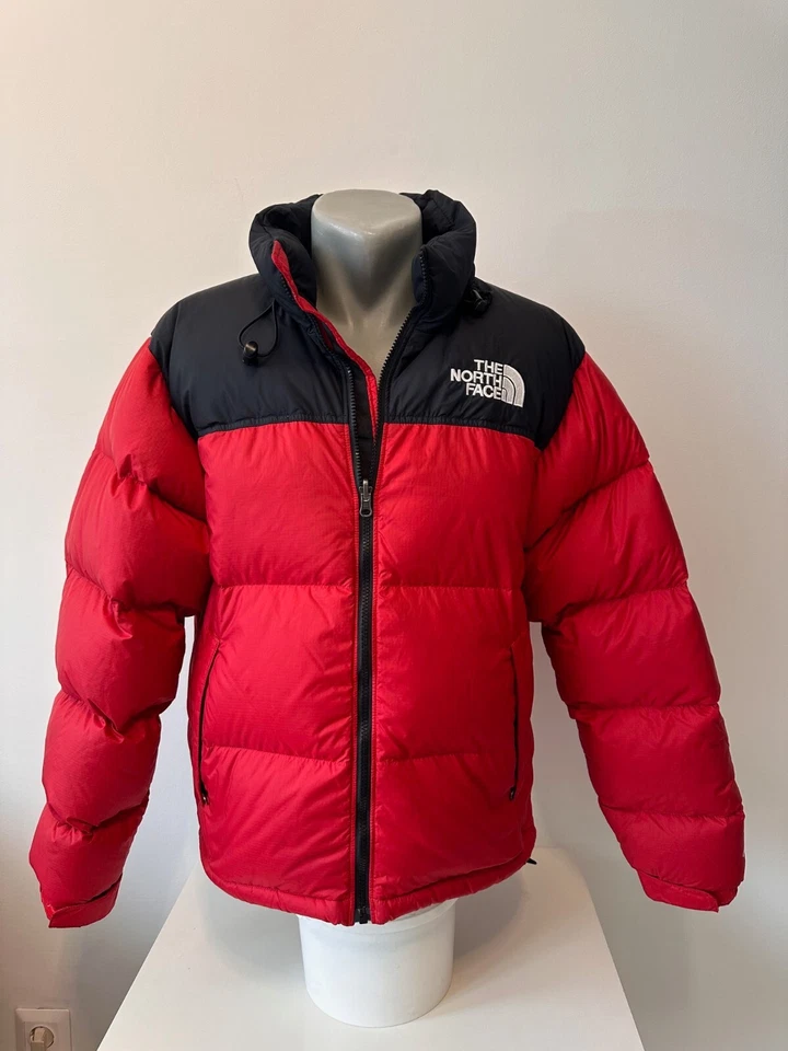 North Face 1996 Retro Nuptse Jacket Red And Dark Grey Mens size S - Image 2 of 4