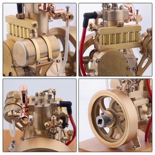 Retro H73 Vertical Gas Engine Model Kit that Works Adults Toy Physical