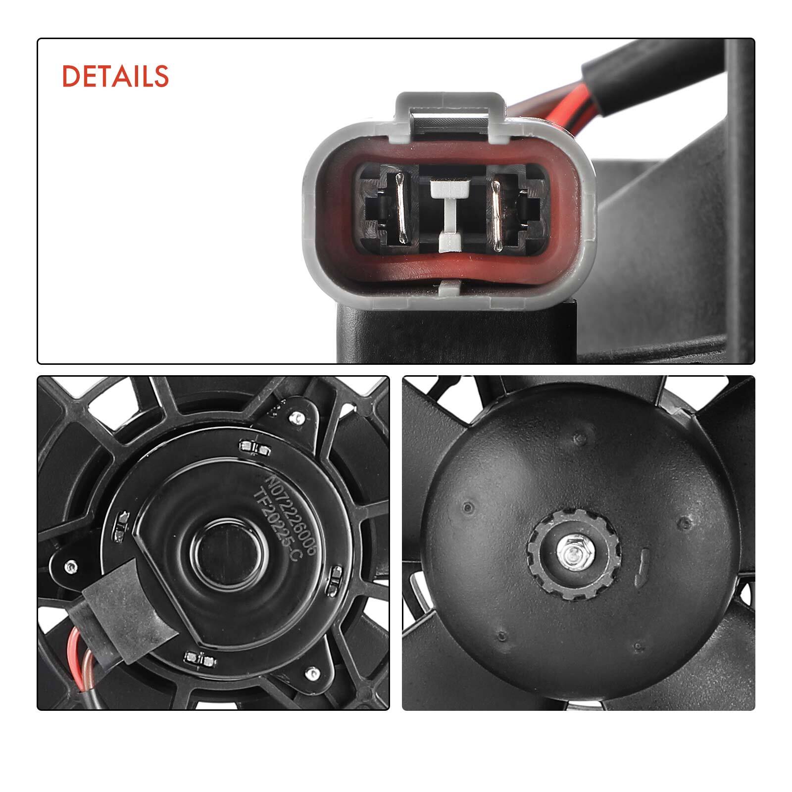 Radiator & AC Condenser & Dual Cooling Fan Kit for Honda Accord 2003