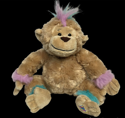 Webkinz Mohawk Monkey Ganz Plush HM623 Brown Blue Stuffed Animal Discontinued 